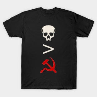 Better Dead Than Red Said in Symbols T-Shirt